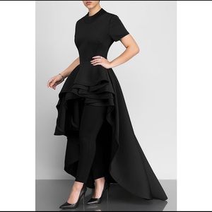 COPY - High Low Asymmetrical Peplum Top with Train